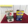 Image 1 : Two 1 Quart Oil Cans - BA Utility Motor Oil and Irving Oil and Gas Chain Saw/Outboard Motor