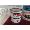 Image 2 : 4 Vintage Cans - 5LB Castrol Grease, Bardahl Motor Oil Additive, Coop D-MO, Moto Master Oil
