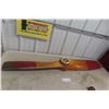 Image 1 : Wood Airplane Propeller With Brass Edging, Sixty Inches Long, Potentially from the 1920's