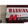 Image 1 : Vintage Hurst Auto Floor Shift Metal Sign, Vintage, 1960s–1970s, 13" x 36"