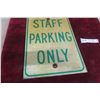 Image 3 : Staff Parking Metal Sign, 1972, 12" x 18"