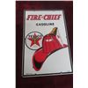 Image 1 : Texaco Fire Chief Porcelain Sign, 12" x 18", Dated 1990