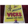 Image 3 : Vicks Metal Advertising Thermometer With Bulb, 1950s, 4 1/2" x 13 1/2"
