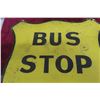 Image 2 : Vintage Bus Stop Metal Shield-Shaped Double Sided Sign, 1940s–1950s, 18" x 18"