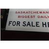 Image 4 : Vintage The Leader Post Porcelain Double Sided Flange Sign, 8" x 12"