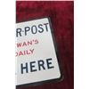 Image 5 : Vintage The Leader Post Porcelain Double Sided Flange Sign, 8" x 12"