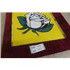 Image 4 : White Rose Porcelain Double Sided Flange Sign, 1940s–1950s, 17 1/2" x 18"