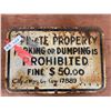 Image 1 : Private Property No Dumping or Parking City By-Law Double Sided Metal Sign, 10" x 18"
