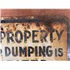 Image 3 : Private Property No Dumping or Parking City By-Law Double Sided Metal Sign, 10" x 18"