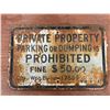 Image 4 : Private Property No Dumping or Parking City By-Law Double Sided Metal Sign, 10" x 18"