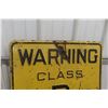 Image 2 : Class B Highway Embossed Metal Traffic Sign, Dated 1936, 24" x 24"