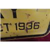 Image 5 : Class B Highway Embossed Metal Traffic Sign, Dated 1936, 24" x 24"