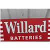 Image 2 : Willard Battery Metal Advertising Sign, 12 1/2" x 30" Vintage?