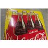 Image 4 : Coca-Cola Six Pack Metal Tin Advertising Sign, Take Home a Carton, Dated 1951, 35" x 53"