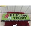 Image 1 : Hi-Plane Tobacco Vintage Embossed Metal Tin Advertising Sign, 11 1/2" x 35"
