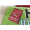 Image 2 : Hi-Plane Tobacco Vintage Embossed Metal Tin Advertising Sign, 11 1/2" x 35"