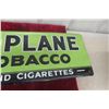 Image 5 : Hi-Plane Tobacco Vintage Embossed Metal Tin Advertising Sign, 11 1/2" x 35"