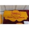Image 3 : Three Vintage Shell Double Sided Cardboard Advertising Signs, 18" x 21"