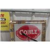 Image 5 : Coble Dairy Products Light-Up Clock, Working, Glass Lens, 15" x 15", 1950s
