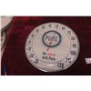 Image 1 : Pure Oil Company Thermometer, Glass Lens, 12" Diameter, Dated 1964
