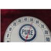 Image 3 : Pure Oil Company Thermometer, Glass Lens, 12" Diameter, Dated 1964