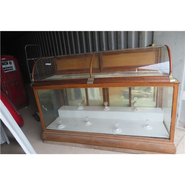 Oak Frame Display Store Case 75"x28"x52"