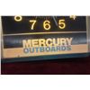 Image 2 : Mercury Outboards Light-Up Clock Working Vintage 16" x 16"