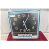 Image 4 : Mercury Outboards Light-Up Clock Working Vintage 16" x 16"