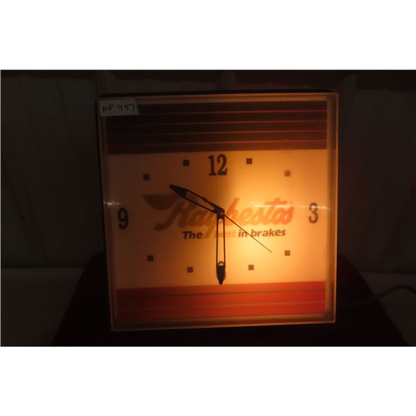 Raybestos The Best in Brakes Light-Up Clock Vintage 15" x 16"