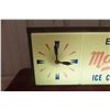 Image 2 : Enjhoy ManCo Ice Cream Clock Lights-Up Working Vintage 10" x 18"