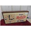 Image 5 : Enjhoy ManCo Ice Cream Clock Lights-Up Working Vintage 10" x 18"