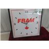 Image 6 : Fram Light-Up Clock Working Vintage 15" x 15"
