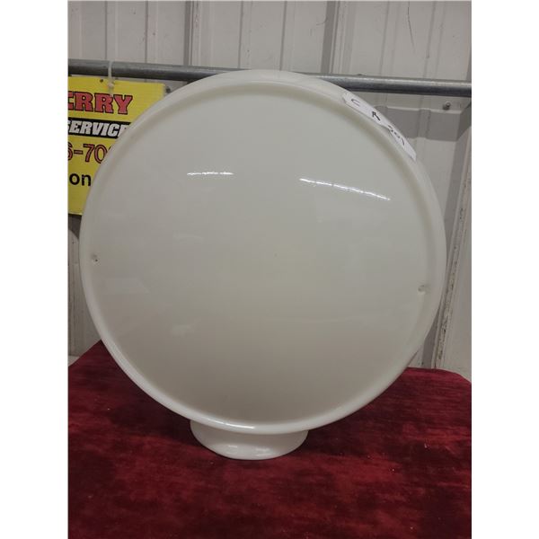 Gas Bowser Globe - Milk Glass