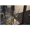 Image 2 : ROMANIAN CHAMPAGNE FLUTES, TWISTED STEMMED GLASSES W/TRAY & STEMMED CHAMPAGNE GLASSES (12 PCS)