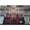 Image 3 : ROMANIAN CHAMPAGNE FLUTES, TWISTED STEMMED GLASSES W/TRAY & STEMMED CHAMPAGNE GLASSES (12 PCS)