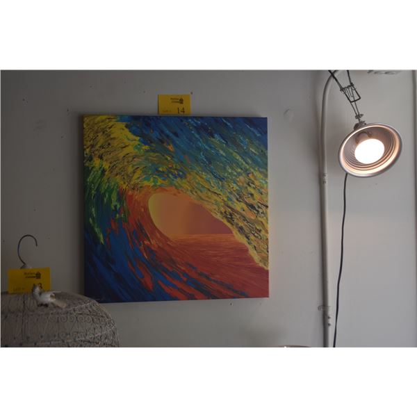 GALLERY WRAPPED LIQUID JEWEL WAVE GICLEE BY THOMAS DEIR (29" X 24")