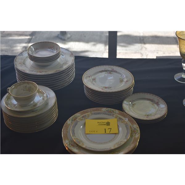 NORITAKE CHINA PLATES, BOWLS SAUCER & CUP (39 PCS)