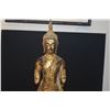 Image 2 : 26 1/2" STANDING GILT TIBIAN BROZE BUDDHA , AGHAYA MUDRA