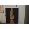 Image 6 : 26 1/2" STANDING GILT TIBIAN BROZE BUDDHA , AGHAYA MUDRA