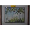 Image 2 : KOA FRAMED WATERCOLOR, PALM TREES; SIGNED R. LYON 1992 (25 1/2" X 21 1/2")