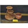Image 1 : KAMANI WOOD BOWL & 3 TIERED DISPLAY STAND (2 PCS)