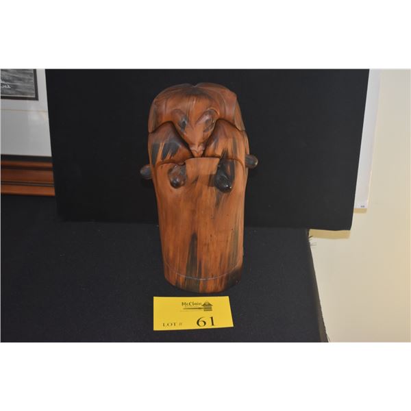 NORFOLK ISLAND PINE PUZZLE BOX, "RAM"