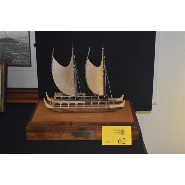 12" HOKULE'A SCALE MODEL BY FRANCIS PIMMEL; SIGNED