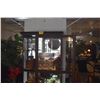 Image 4 : WOOD & GLASS DISPLAY CASE W/FRONT SLIDING DOOR (42" X 78" X 17")