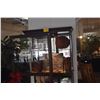 Image 6 : WOOD & GLASS DISPLAY CASE W/FRONT SLIDING DOOR (42" X 78" X 17")