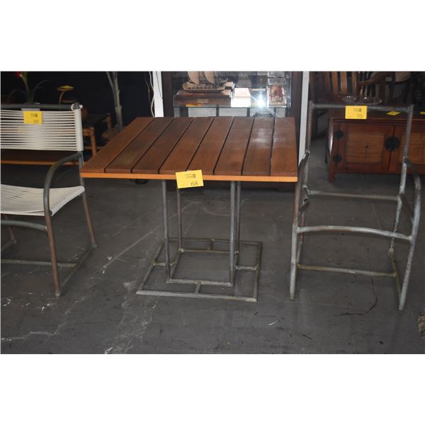 WALTER LAMB TABLE W/WOOD TOP (36" X 36" X 29")