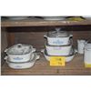 Image 1 : CORNINGWARE COVERED CASSEROLE DISHES (5 PCS)