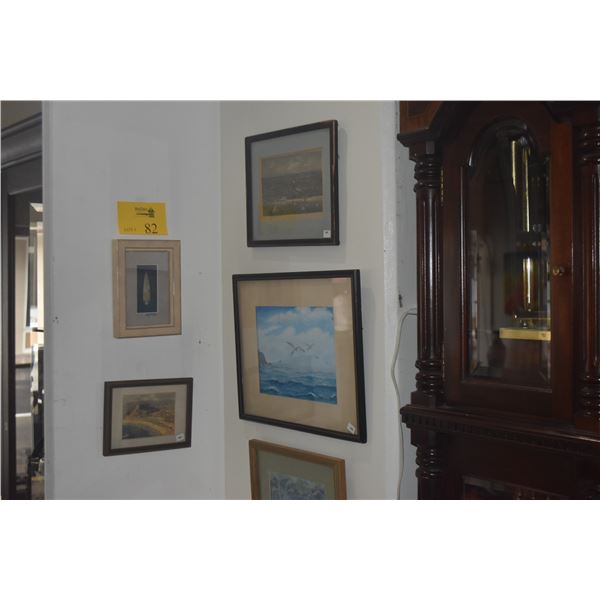 COLLECTION OF FRAMED PRINTS & FRAMED ARROWHEAD (5 PCS)