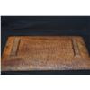Image 5 : VINTAGE CARVED WOOD FOOTED TRAY W/ANTHURIUM MOTIF (POSSIBLE SORENSON) (21 1/2" X 12 1/2" X 1 1/2")
