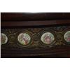 Image 10 : ANTIQUE PARLOR/TEA TABLE W/GLASS TOP, CARVED WOODEN BASE & INSET PORCELAIN PLAQUES